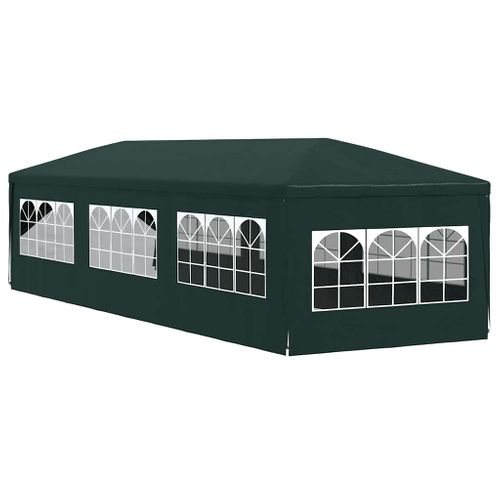 Tente De Fête 3x9 M Vert Toit Pe Panneaux Acier Résistante Uv