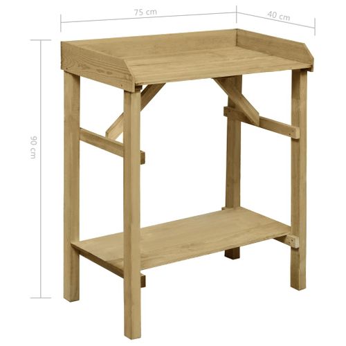 Table De Jardinière Bois De Pin Imprégné 75x40x90 Cm