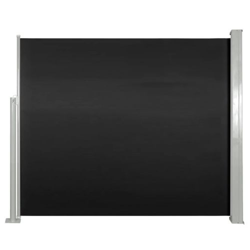 Auvent Latéral Rétractable Uni - 120x300 Cm - Noir