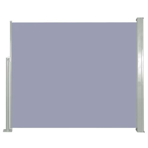 Auvent Latéral Rétractable Uni - 120x300 Cm - Gris Clair