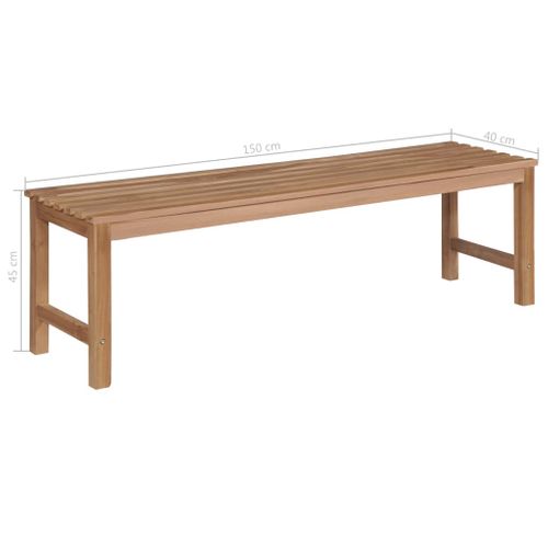 Banc De Jardin 150 Cm Teck Solide