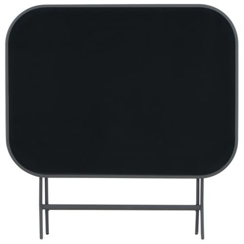 Table Pliable De Jardin Gris 100x75x72 Cm Verre Et Acier