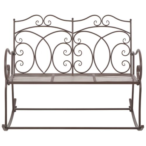 Banc De Jardin 104 Cm Fer Marron Antique
