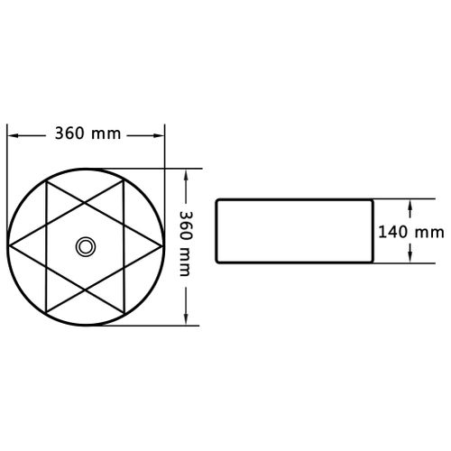 Lavabo 36x14 Cm Céramique Blanc