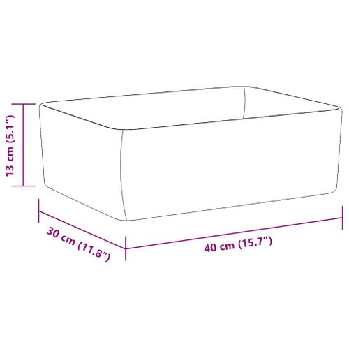 Lavabo 40x30x13 Cm Céramique Noir