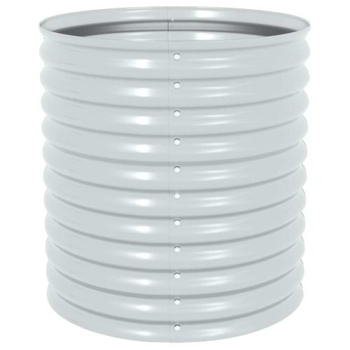 Jardinière De Jardin 80x80x81 Cm Acier Galvanisé Argenté