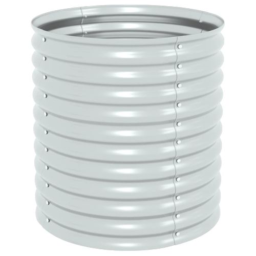 Jardinière De Jardin 80x80x81 Cm Acier Galvanisé Argenté