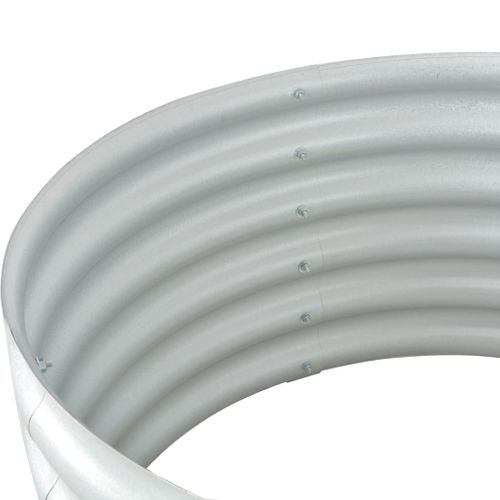 Jardinière De Jardin 80x80x44 Cm Acier Galvanisé Argenté