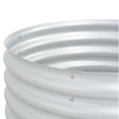 Jardinière De Jardin 80x80x44 Cm Acier Galvanisé Argenté