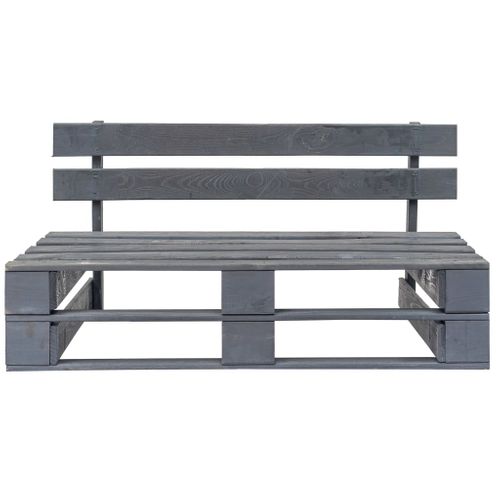 Canapé De Jardin Palette Avec Coussins Gris Pinède