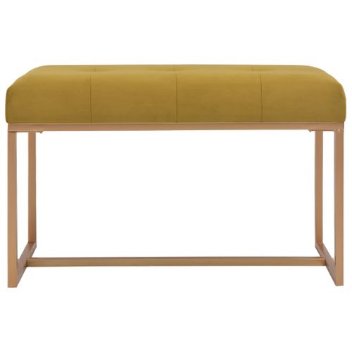 Banc 80 Cm Moutarde Velours