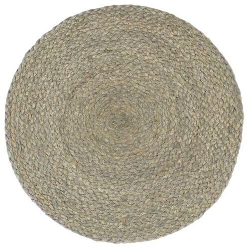 Napperons 6 Pièces Gris Plain 38 Cm Rond Jute