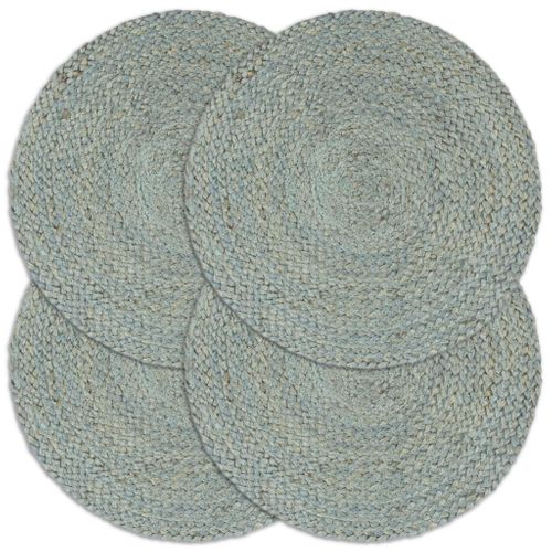 Napperons 4 Pièces Vert Olive Plain 38 Cm Rond Jute