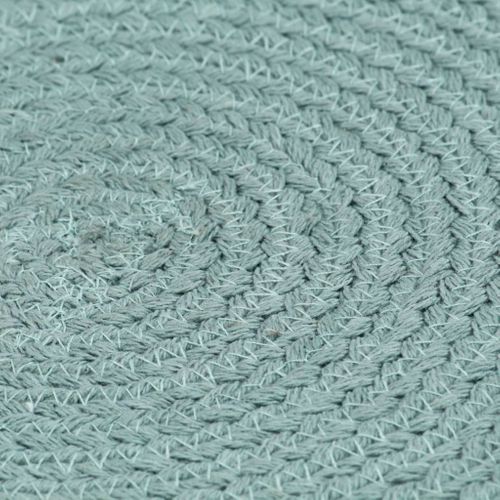 Napperons 6 Pièces Vert Plain 38 Cm Rond Coton