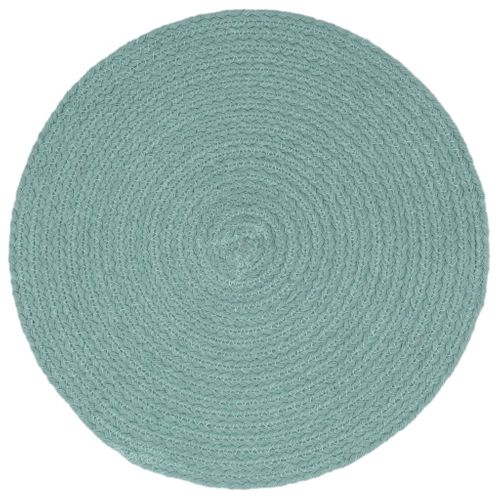 Napperons 6 Pièces Vert Plain 38 Cm Rond Coton
