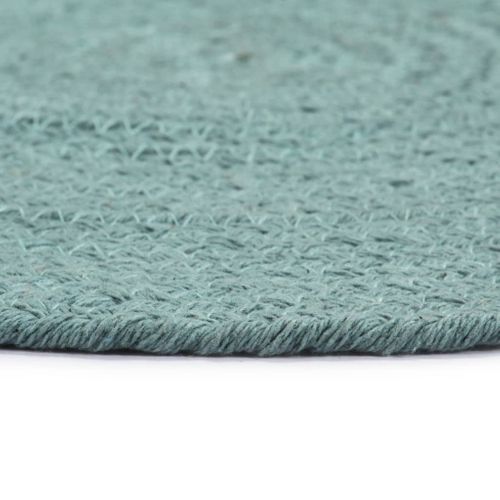 Napperons 6 Pièces Vert Plain 38 Cm Rond Coton