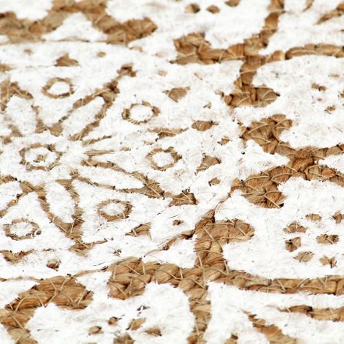 Napperons 4 Pièces Blanc 38 Cm Rond Jute