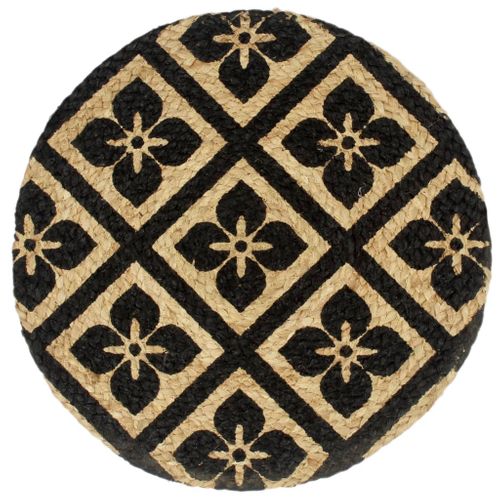 Napperons 4 Pièces Noir 38 Cm Rond Jute