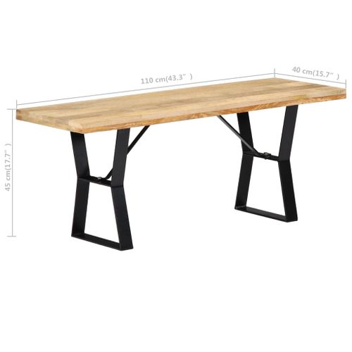 Banc 110 Cm Bois De Manguier Massif