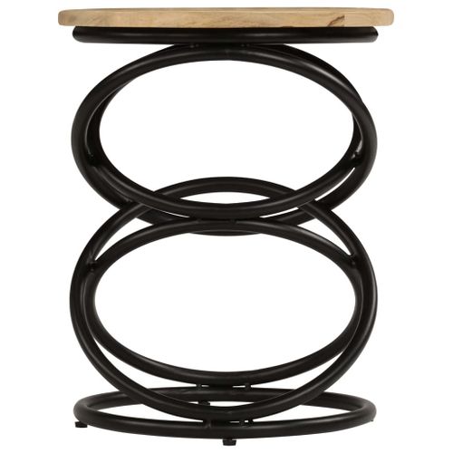 Table D'appoint Bois De Manguier Solide 40x50 Cm