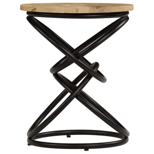 Table D'appoint Bois De Manguier Solide 40x50 Cm