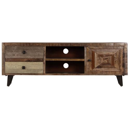 Meuble TV 118x30x40 Cm Bois De Manguier Massif