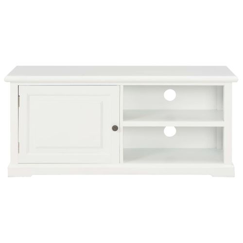 Meuble TV Blanc 90x30x40 Cm Bois