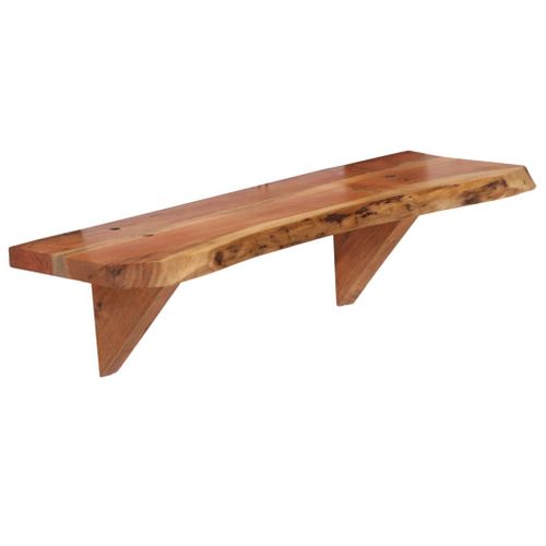 Étagères Murales 2 Pièces 60x20x18 Cm Bois D'acacia Massif