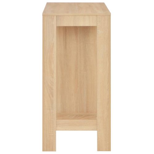 Table De Bar Avec Étagère Chêne 110x50x103 Cm