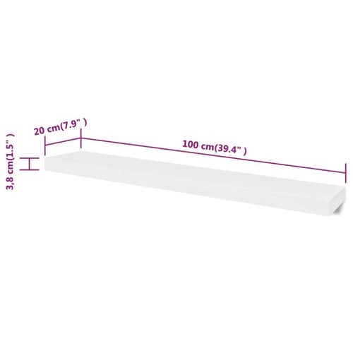 Étagères Murales 4 Pièces Blanc 100 Cm