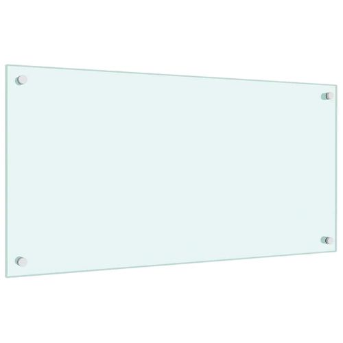 Dosseret De Cuisine Blanc 80x40 Cm Verre Trempé