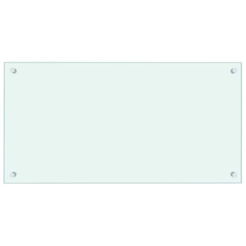 Dosseret De Cuisine Blanc 80x40 Cm Verre Trempé