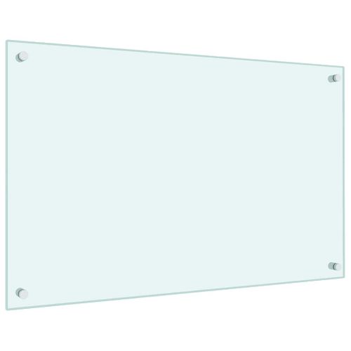 Dosseret De Cuisine Blanc 80x50 Cm Verre Trempé