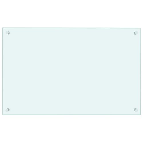 Dosseret De Cuisine Blanc 80x50 Cm Verre Trempé