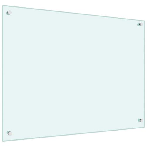 Dosseret De Cuisine Blanc 80x60 Cm Verre Trempé