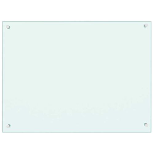 Dosseret De Cuisine Blanc 80x60 Cm Verre Trempé