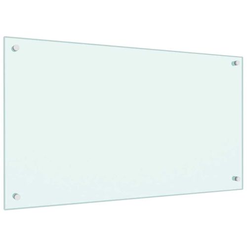 Dosseret De Cuisine Blanc 90x50 Cm Verre Trempé