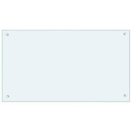 Dosseret De Cuisine Blanc 90x50 Cm Verre Trempé