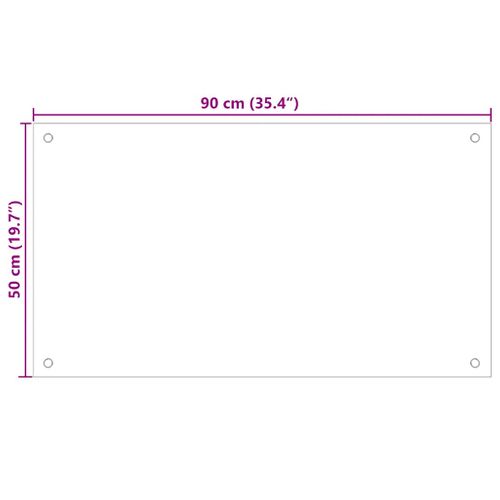 Dosseret De Cuisine Blanc 90x50 Cm Verre Trempé