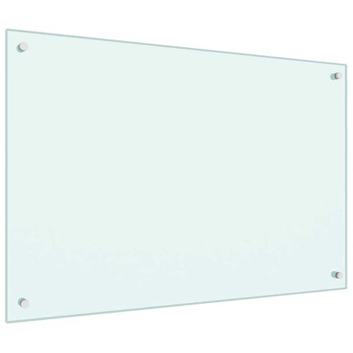 Dosseret De Cuisine Blanc 90x60 Cm Verre Trempé