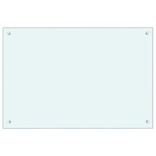 Dosseret De Cuisine Blanc 90x60 Cm Verre Trempé