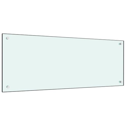 Dosseret De Cuisine Blanc 100x40 Cm Verre Trempé