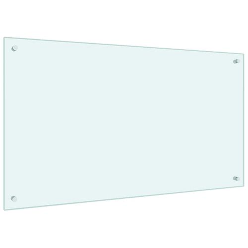 Dosseret De Cuisine Blanc 100x60 Cm Verre Trempé