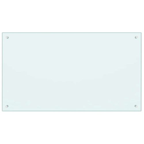 Dosseret De Cuisine Blanc 100x60 Cm Verre Trempé