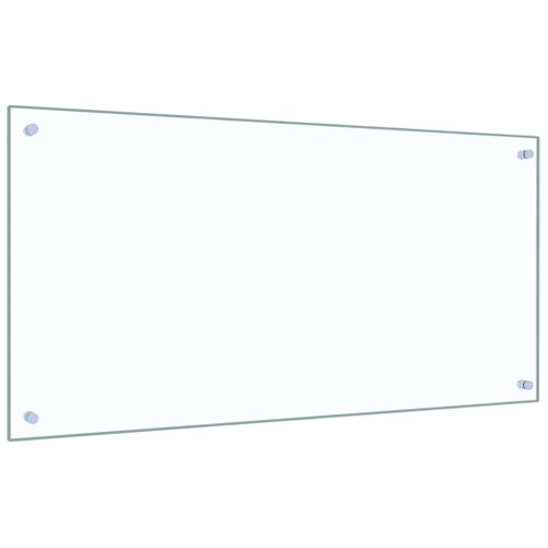 Dosseret De Cuisine Transparent 100x50 Cm Verre Trempé