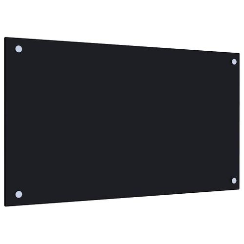 Dosseret De Cuisine Noir 70x40 Cm Verre Trempé