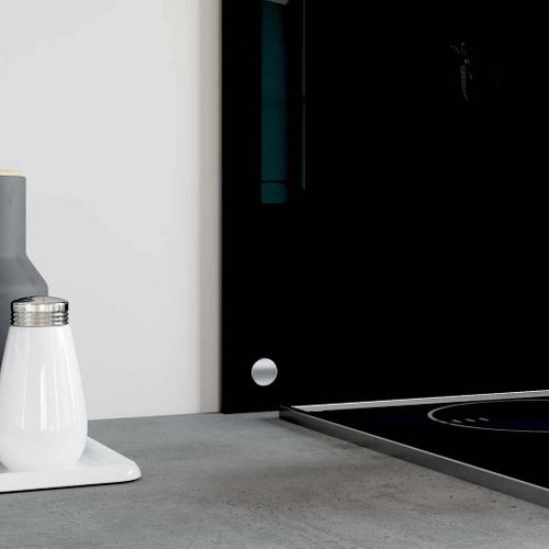 Dosseret De Cuisine Noir 80x60 Cm Verre Trempé