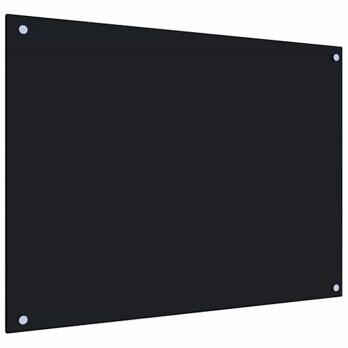 Dosseret De Cuisine Noir 80x60 Cm Verre Trempé