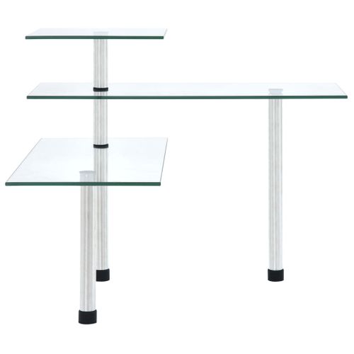 Étagère D'angle De Cuisine à 3 Niveaux Verre Trempé