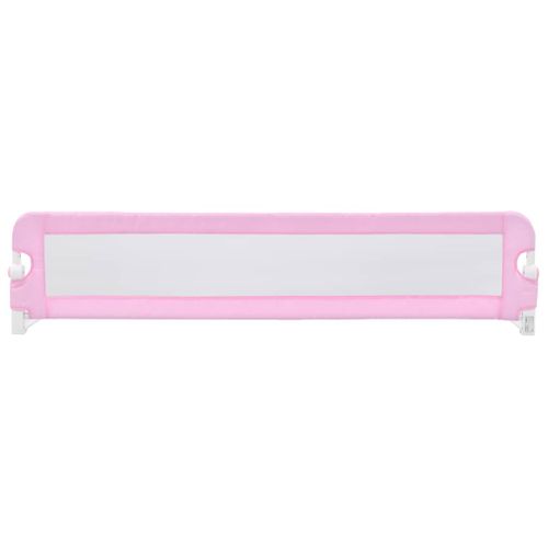 Barrière De Sécurité De Lit D'enfant Rose 180x42 Cm Polyester